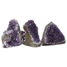 Amethyst Crystal Geode Specimen Set 3 Pieces DN1160 | Himalayan Salt Factory