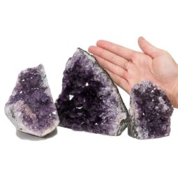 2.03kg Amethyst Crystal Geode Specimen Set 3 Pieces DN1176 5 Amethyst Crystal Geode Specimen Set 3 Pieces DN1176 | Himalayan Salt Factory
