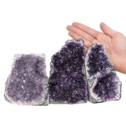2.15kg Amethyst Crystal Geode Specimen Set 3 Pieces DN1178 5 Amethyst Crystal Geode Specimen Set 3 Pieces DN1178 | Himalayan Salt Factory
