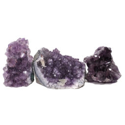 Amethyst Crystal Geode Specimen Set 3 Pieces DN1181 | Himalayan Salt Factory