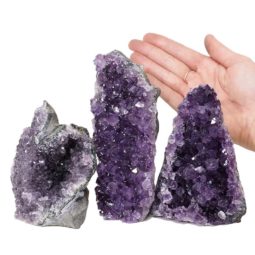 2.02kg Amethyst Crystal Geode Specimen Set 3 Pieces DN1183 5 Amethyst Crystal Geode Specimen Set 3 Pieces DN1183 | Himalayan Salt Factory