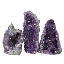 Amethyst Crystal Geode Specimen Set 3 Pieces DN1183 | Himalayan Salt Factory
