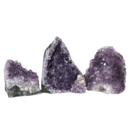 Amethyst Crystal Geode Specimen Set 3 Pieces DN1193 | Himalayan Salt Factory