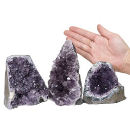 2.10kg Amethyst Crystal Geode Specimen Set 3 Pieces DN1194 5 Amethyst Crystal Geode Specimen Set 3 Pieces DN1194 | Himalayan Salt Factory