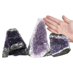 2.05kg Amethyst Crystal Geode Specimen Set 3 Pieces DN1202 5 Amethyst Crystal Geode Specimen Set 3 Pieces DN1202 | Himalayan Salt Factory