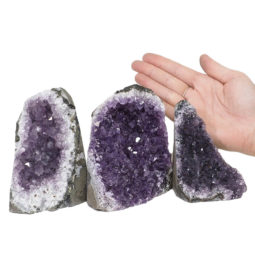 2.10kg Amethyst Crystal Geode Specimen Set 3 Pieces DN1204 5 Amethyst Crystal Geode Specimen Set 3 Pieces DN1204 | Himalayan Salt Factory