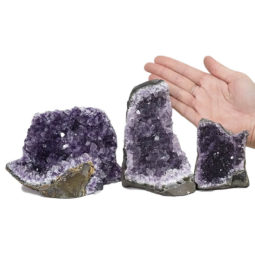 2.12kg Amethyst Crystal Geode Specimen Set 3 Pieces DN1215 5 Amethyst Crystal Geode Specimen Set 3 Pieces DN1215 | Himalayan Salt Factory