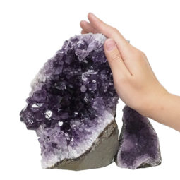 2.81kg Amethyst Crystal Geode Specimen Set 2 Pieces DN1217 5 Amethyst Crystal Geode Specimen Set 3 Pieces DN1217 | Himalayan Salt Factory