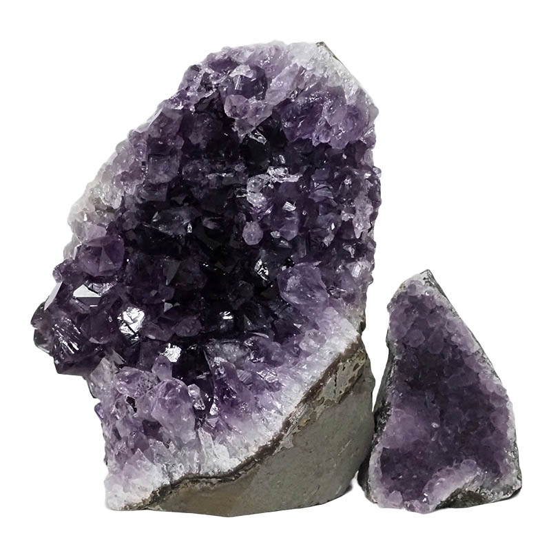 2.81kg Amethyst Crystal Geode Specimen Set 2 Pieces DN1217 3 Amethyst Crystal Geode Specimen Set 3 Pieces DN1217 | Himalayan Salt Factory