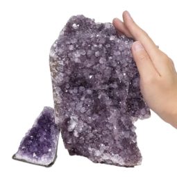 3.13kg Amethyst Crystal Geode Specimen Set 2 Pieces DN1218 5 Amethyst Crystal Geode Specimen Set 3 Pieces DN1218 | Himalayan Salt Factory