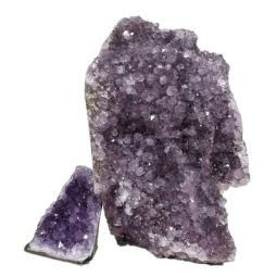 Amethyst Crystal Geode Specimen Set 3 Pieces DN1218 | Himalayan Salt Factory