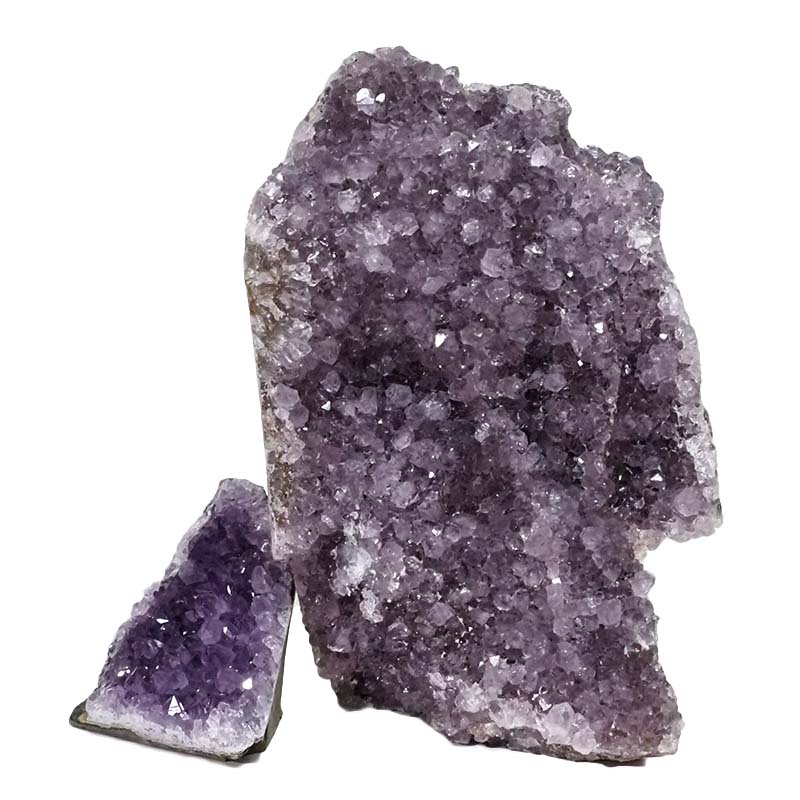 3.13kg Amethyst Crystal Geode Specimen Set 2 Pieces DN1218 3 Amethyst Crystal Geode Specimen Set 3 Pieces DN1218 | Himalayan Salt Factory