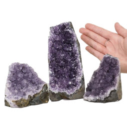 2.06kg Amethyst Crystal Geode Specimen Set 3 Pieces DN1264 5 Amethyst Crystal Geode Specimen Set 3 Pieces DN1264 | Himalayan Salt Factory