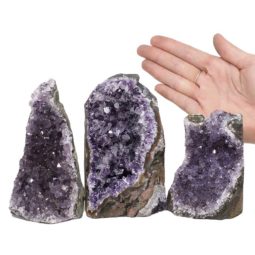 2.03kg Amethyst Crystal Geode Specimen Set 3 Pieces DN1271 5 Amethyst Crystal Geode Specimen Set 3 Pieces DN1271 | Himalayan Salt Factory