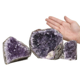 2.19kg Amethyst Crystal Geode Specimen Set 3 Pieces DN1274 5 Amethyst Crystal Geode Specimen Set 3 Pieces DN1274 | Himalayan Salt Factory