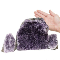 2.87kg Amethyst Crystal Geode Specimen Set 3 Pieces DN1276 5 Amethyst Crystal Geode Specimen Set 3 Pieces DN1276 | Himalayan Salt Factory
