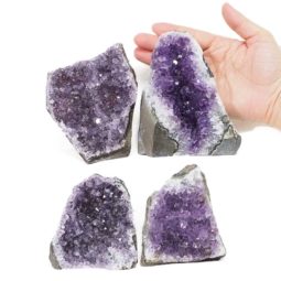 2.06kg Amethyst Crystal Geode Specimen Set 4 Pieces DS1587 5 Amethyst Crystal Geode Specimen Set 4 Pieces DS1587 | Himalayan Salt Factory