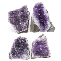 Amethyst Crystal Geode Specimen Set 4 Pieces DS1587 | Himalayan Salt Factory
