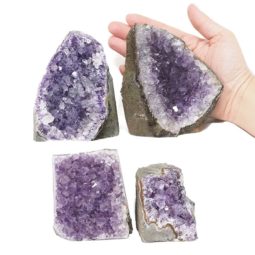 2.04kg Amethyst Crystal Geode Specimen Set 4 Pieces DS1588 5 Amethyst Crystal Geode Specimen Set 4 Pieces DS1588 | Himalayan Salt Factory