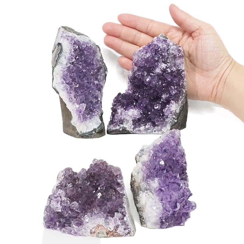 2.04kg Amethyst Crystal Geode Specimen Set 4 Pieces DS1590 4 Amethyst Crystal Geode Specimen Set 4 Pieces DS1590 | Himalayan Salt Factory