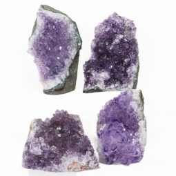 Amethyst Crystal Geode Specimen Set 4 Pieces DS1590 | Himalayan Salt Factory