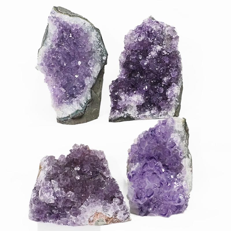 2.04kg Amethyst Crystal Geode Specimen Set 4 Pieces DS1590 3 Amethyst Crystal Geode Specimen Set 4 Pieces DS1590 | Himalayan Salt Factory