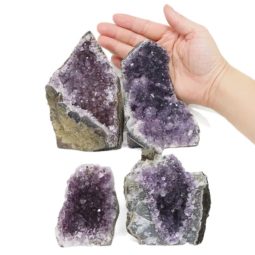 2.02kg Amethyst Crystal Geode Specimen Set 4 Pieces DS1591 5 Amethyst Crystal Geode Specimen Set 4 Pieces DS1591 | Himalayan Salt Factory