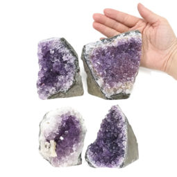 2.08kg Amethyst Crystal Geode Specimen Set 4 Pieces DS1594 5 Amethyst Crystal Geode Specimen Set 4 Pieces DS1594 | Himalayan Salt Factory