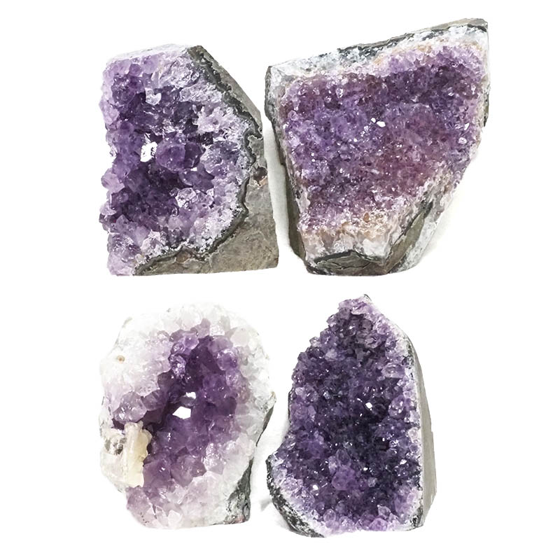 2.08kg Amethyst Crystal Geode Specimen Set 4 Pieces DS1594 3 Amethyst Crystal Geode Specimen Set 4 Pieces DS1594 | Himalayan Salt Factory