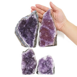 2.02kg Amethyst Crystal Geode Specimen Set 4 Pieces DS1595 5 Amethyst Crystal Geode Specimen Set 4 Pieces DS1595 | Himalayan Salt Factory