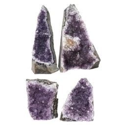 Amethyst Crystal Geode Specimen Set 4 Pieces DS1598 | Himalayan Salt Factory