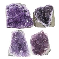 Amethyst Crystal Geode Specimen Set 4 Pieces DS1599 | Himalayan Salt Factory