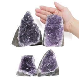 2.06kg Amethyst Crystal Geode Specimen Set 4 Pieces DS1602 5 Amethyst Crystal Geode Specimen Set 4 Pieces DS1602 | Himalayan Salt Factory