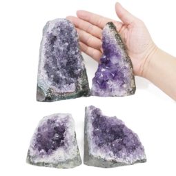 2.03kg Amethyst Crystal Geode Specimen Set 4 Pieces DS1605 5 Amethyst Crystal Geode Specimen Set 4 Pieces DS1605 | Himalayan Salt Factory