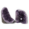 Amethyst Polished Crystal Geode Specimen Set 2 Pieces DN1222 | Himalayan Salt Factory