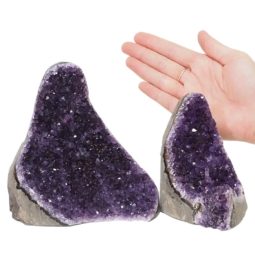 2.02kg Amethyst Polished Crystal Geode Specimen Set 2 Pieces DN1229 5 Amethyst Polished Crystal Geode Specimen Set 2 Pieces DN1229 | Himalayan Salt Factory