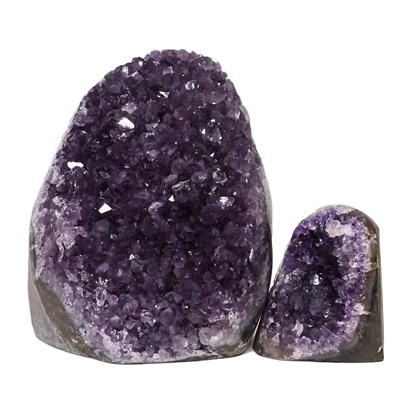 2.27kg Amethyst Polished Crystal Geode Specimen Set 2 Pieces DN1230 3 Amethyst Polished Crystal Geode Specimen Set 2 Pieces DN1230 | Himalayan Salt Factory
