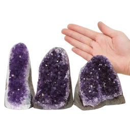 2.14kg Amethyst Polished Crystal Geode Specimen Set 3 Pieces DN1233 5 Amethyst Polished Crystal Geode Specimen Set 2 Pieces DN1233 | Himalayan Salt Factory