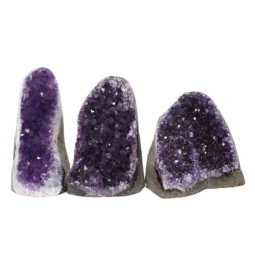 Amethyst Polished Crystal Geode Specimen Set 2 Pieces DN1233 | Himalayan Salt Factory