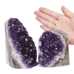 1.98kg Amethyst Polished Crystal Geode Specimen Set 2 Pieces DN1243 5 Amethyst Polished Crystal Geode Specimen Set 2 Pieces DN1243 | Himalayan Salt Factory