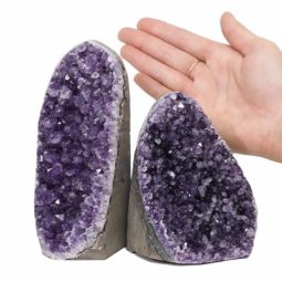 1.94kg Amethyst Polished Crystal Geode Specimen Set 2 Pieces DN1248 5 Amethyst Polished Crystal Geode Specimen Set 2 Pieces DN1248 | Himalayan Salt Factory