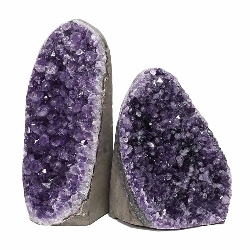 1.94kg Amethyst Polished Crystal Geode Specimen Set 2 Pieces DN1248 3 Amethyst Polished Crystal Geode Specimen Set 2 Pieces DN1248 | Himalayan Salt Factory