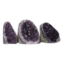 Amethyst Polished Crystal Geode Specimen Set 2 Pieces DN1250 | Himalayan Salt Factory