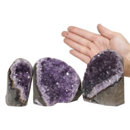 2.06kg Amethyst Polished Crystal Geode Specimen Set 3 Pieces DN1251 5 Amethyst Polished Crystal Geode Specimen Set 2 Pieces DN1251 | Himalayan Salt Factory