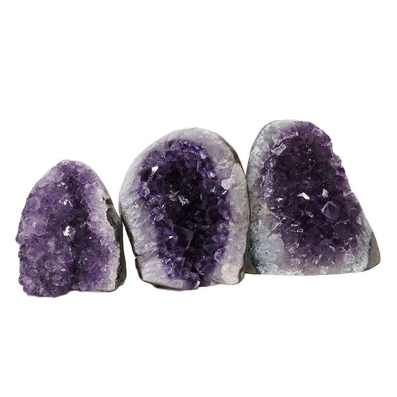 1.94kg Amethyst Polished Crystal Geode Specimen Set 3 Pieces DN1253 3 Amethyst Polished Crystal Geode Specimen Set 2 Pieces DN1253 | Himalayan Salt Factory