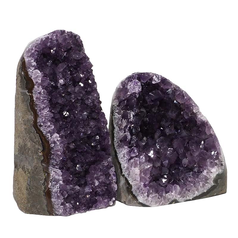 1.97kg Amethyst Polished Crystal Geode Specimen Set 2 Pieces DN1260 3 Amethyst Polished Crystal Geode Specimen Set 2 Pieces DN1260 | Himalayan Salt Factory
