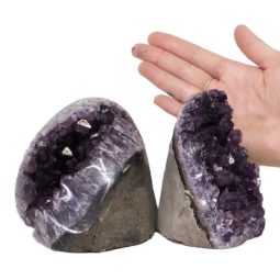 2.02kg Amethyst Polished Crystal Geode Specimen Set 2 Pieces DN1261 5 Amethyst Polished Crystal Geode Specimen Set 2 Pieces DN1261 | Himalayan Salt Factory
