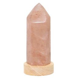 Fire Quartz Terminated Point with LED Small Base DS1614 | Himalayan Salt Factory