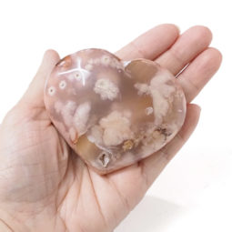 Flower Agate Heart Stone | Himalayan Salt Factory