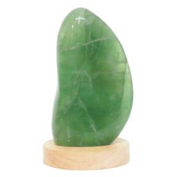 Green Fluorite Polished Self Stand with LED Large Base DS1626 | Himalayan Salt Factory
